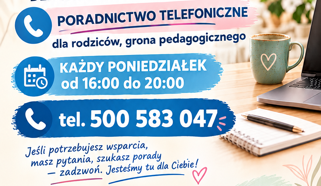 Bezpłatne wsparcie psychologiczne dla rodziców i nauczycieli